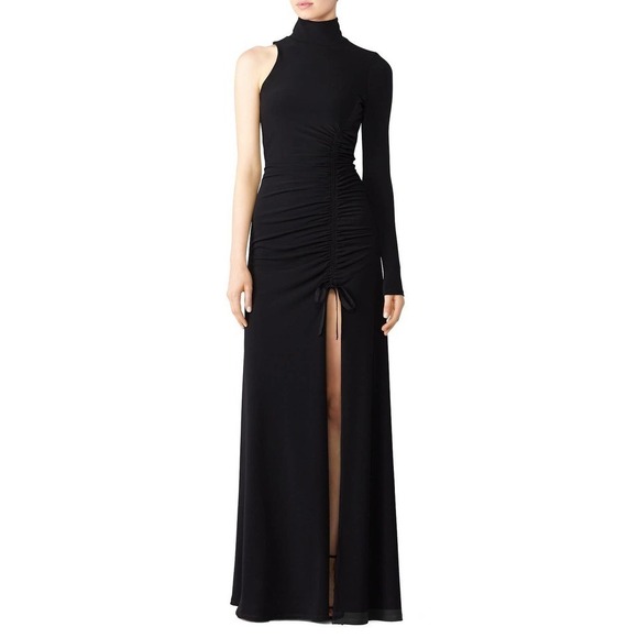 Cinq à Sept Francoise Gown Long Sleeve Black 2 - Picture 2 of 16